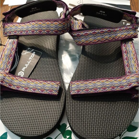 New Men's 5 Purple Black Pulltop Cloud Walk Jolin Summer Sandals Shoes - Picture 1 of 7